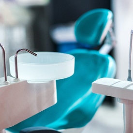 Empty dental office chair for modern services.