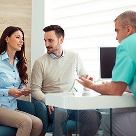 Man and woman in consultation